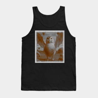 AI generated Owl with bat wings Tank Top